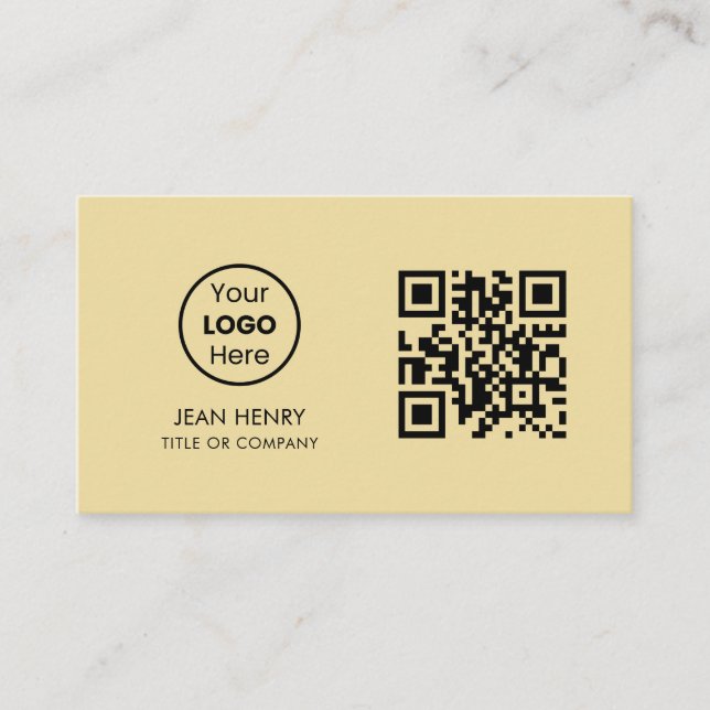 Custom QR Code Business Logo | Modern Professional Business Card (Front)