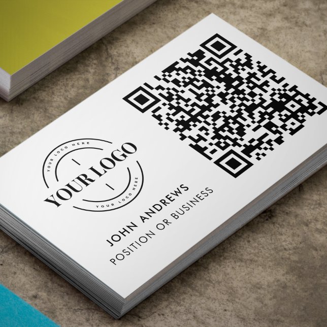 Custom QR Code Business Logo Modern Professional Card (Creator Uploaded)