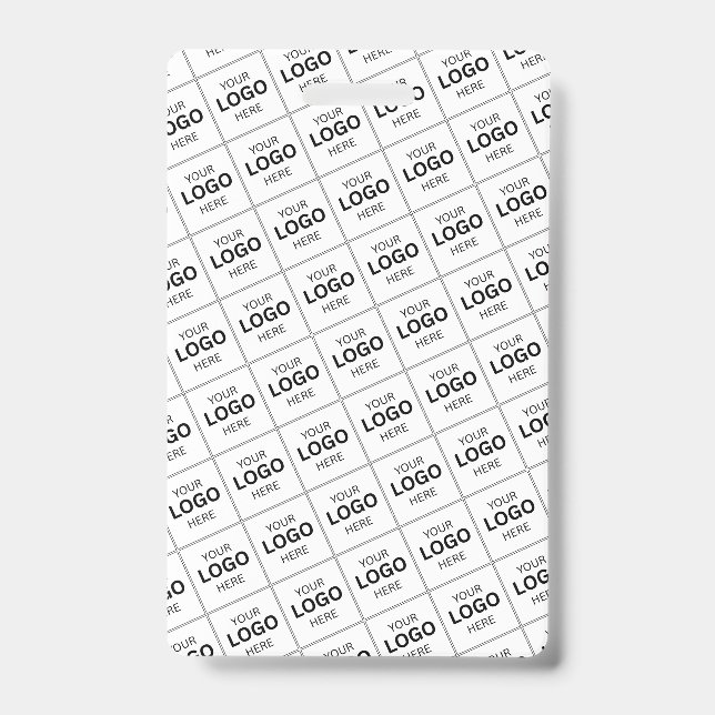 Custom QR Code Business Logo Name Template Badge (Front)