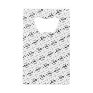 Custom QR Code Business Logo Name Template Credit Card Bottle Opener