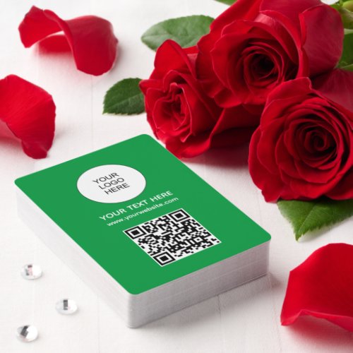 Custom QR Code Business Logo Scan Barcode Old Maid Playing Cards