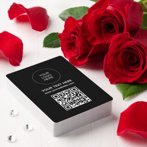 Custom QR Code Business Logo Scan Barcode Spanish Playing Cards