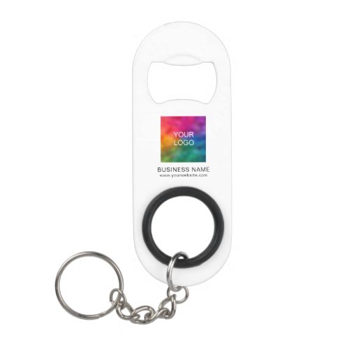 Custom QR Code Business Logo Url Address Template Keychain Bottle Opener