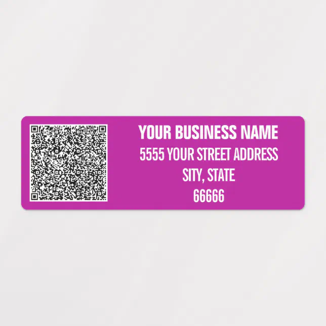 Custom QR Code Business Name Address Colors Labels | Zazzle