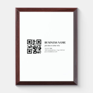 Custom QR Code Business Name Template Award Plaque