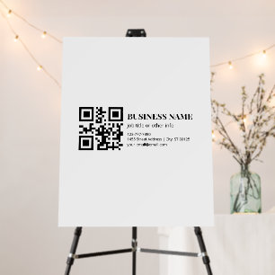 Custom QR Code Business Name Template Foam Board
