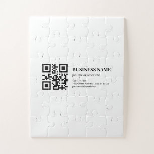 Custom QR Code Business  Name Template Jigsaw Puzzle