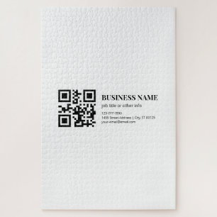 Custom QR Code Business  Name Template Jigsaw Puzzle