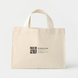 Custom QR Code Business Name Template Mini Tote Bag