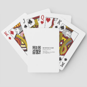 Custom QR Code Business Name Template Poker Cards