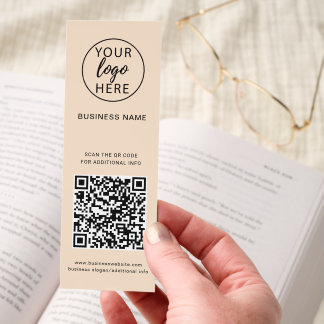 Custom QR Code Business Personalized Logo Bookmarks