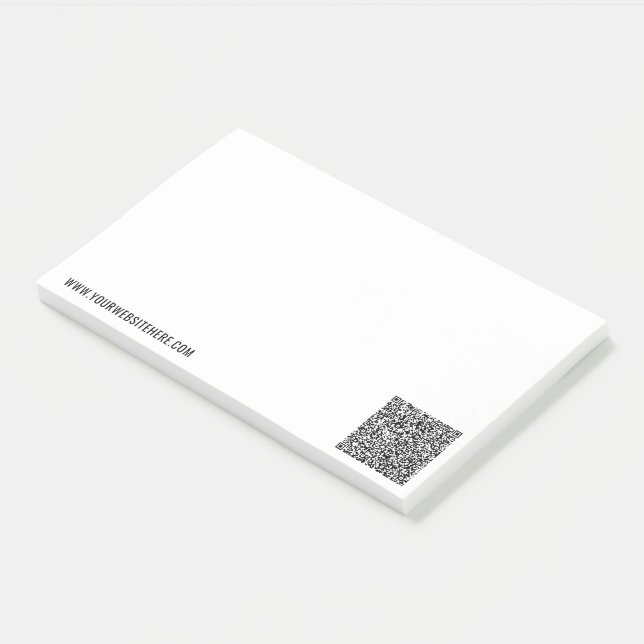 Custom QR Code Business Post-it® Notes Example (Angled)