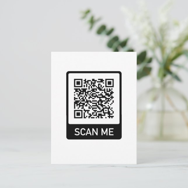 Custom QR Code business  Postcard (Standing Front)