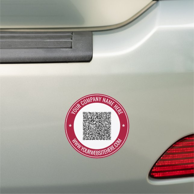 Custom QR Code Business Promotional Car Magnet (In Situ)