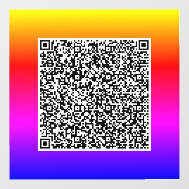 Custom QR Code Business Promotional Window Cling (Sheet)