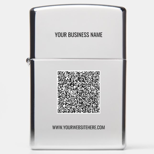 Custom QR Code Business Promotional Zippo Lighter (Front)