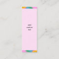custom qr code business simple pink bookmark card | Zazzle