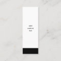 custom qr code business simple white bookmark card | Zazzle