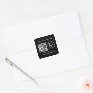 Custom QR Code Business Square Sticker