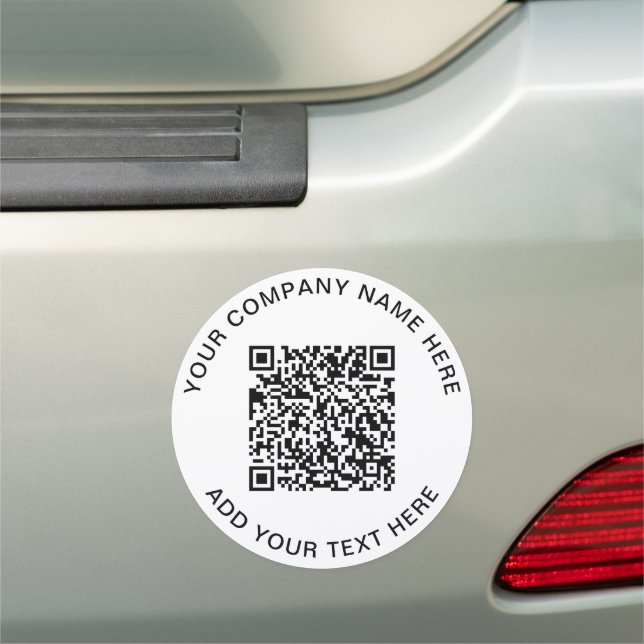 Custom QR Code Car Magnet (In Situ)