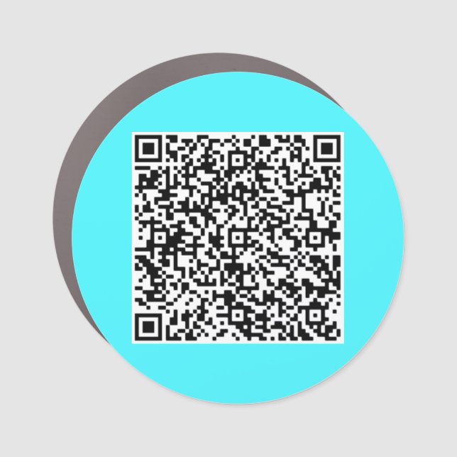Custom QR Code Car Magnet Template Your Color (Front)