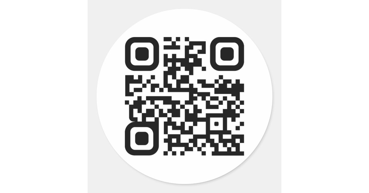 Qr Code Sticker Rounded Corners Custom QR Code Classic Round Sticker | Zazzle