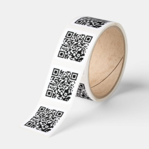 Custom QR Code Classic Round Sticker Roll