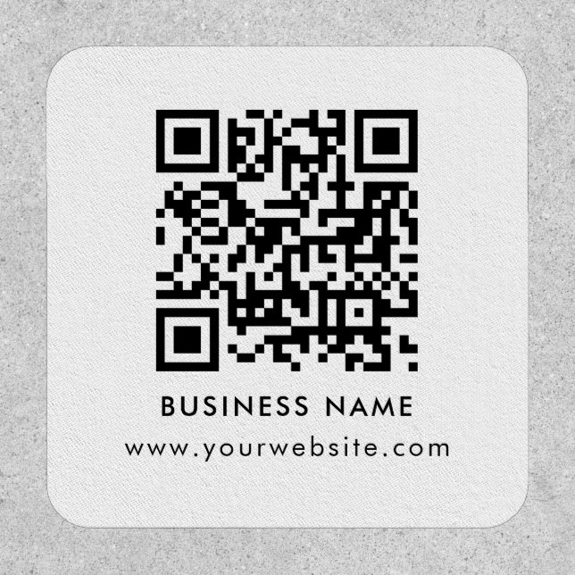 Custom QR Code Clothing Labels Sew On Sewing Tag Patch (Front)