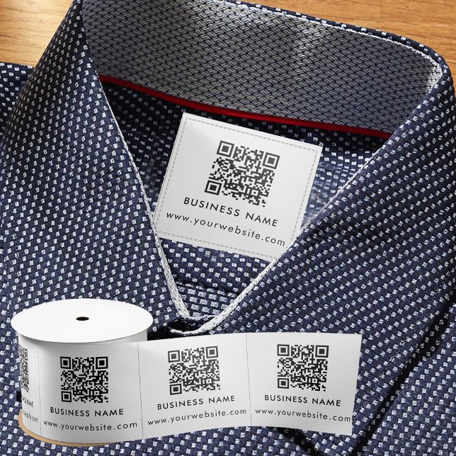 Custom QR Code Clothing Labels Sew On Sewing Tag Satin Ribbon (Custom QR Code Clothing Labels Sew On Sewing Tag Satin Ribbon)