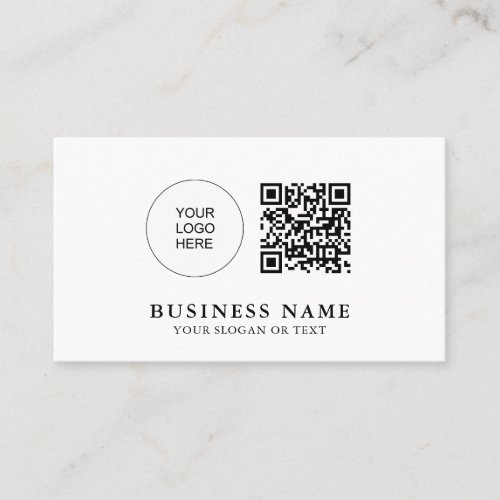 Custom QR Code Company Logo Here Business Cards