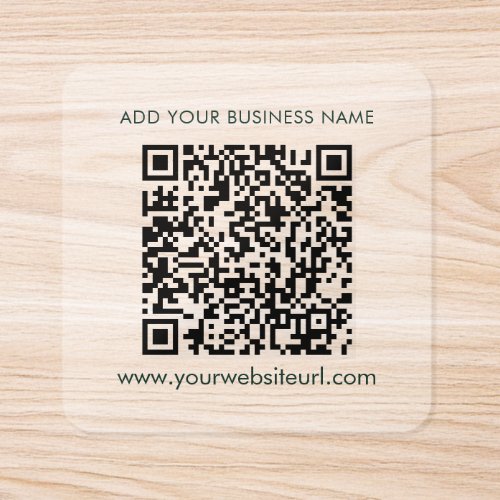 Custom QR Code Contactless Business Square Sticker