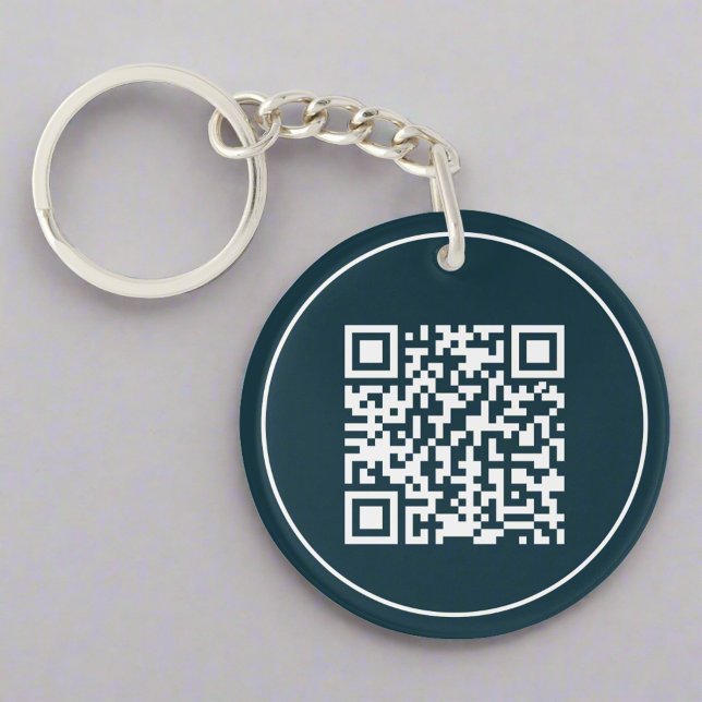 Custom QR Code Corporate Contactless Business  Keychain (Creator Uploaded)
