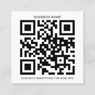 Custom QR Code Create Your Own Square Business Card