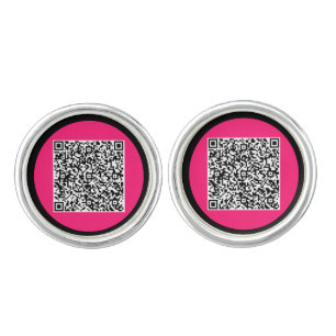 Custom QR Code Cufflinks Example Choose Color