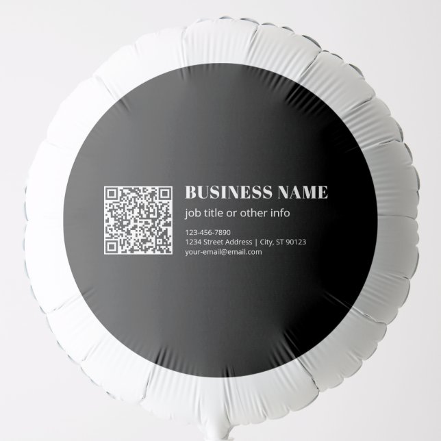 Custom QR code & Editable Retro-Modern Text Balloon (Front)