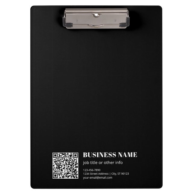 Custom QR code & Editable Retro-Modern Text Clipboard (Front)