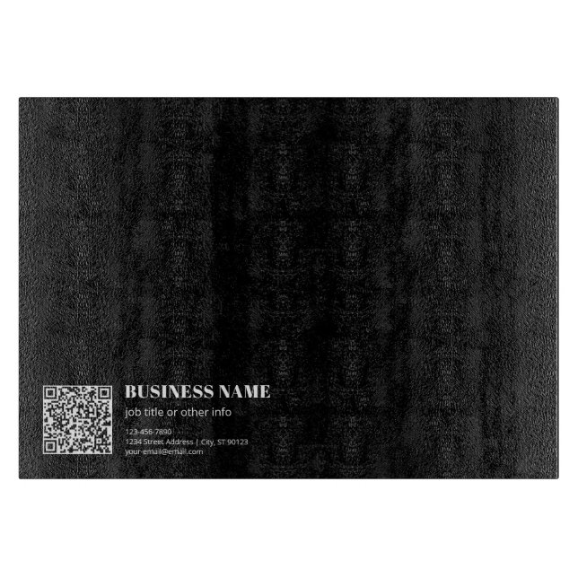 Custom QR code & Editable Retro-Modern Text Cutting Board (Front)
