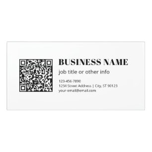 Custom QR code & Editable Retro-Modern Text Door Sign
