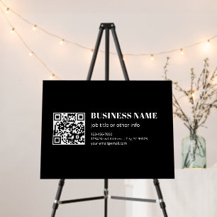 Custom QR code & Editable Retro-Modern Text Foam Board