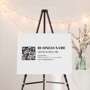 Custom QR code & Editable Retro-Modern Text Foam Board