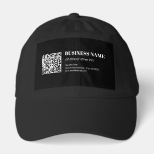 Custom QR code & Editable Retro-Modern Text Hat