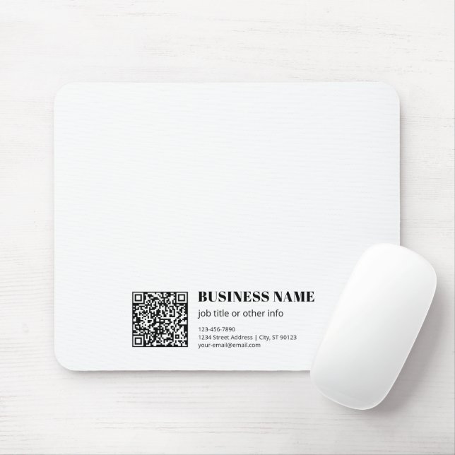 Custom QR code & Editable Retro-Modern Text Mouse Pad (With Mouse)