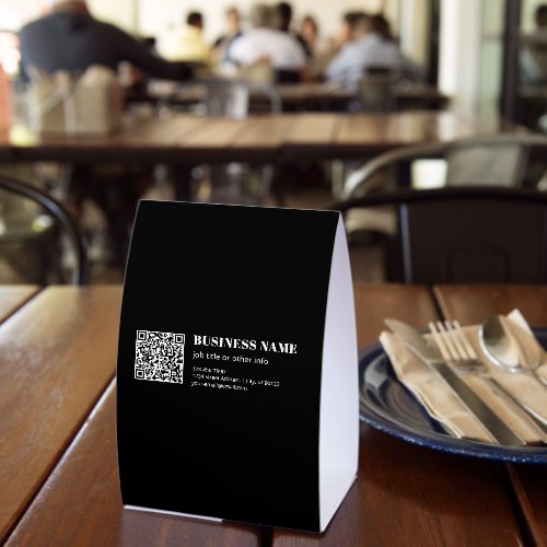 Custom QR code & Editable Retro-Modern Text Paper Table Tent