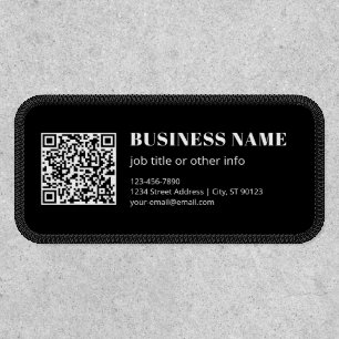 Custom QR code & Editable Retro-Modern Text Patch
