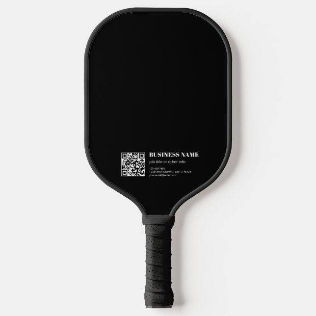 Custom QR code & Editable Retro-Modern Text Pickleball Paddle (Front)