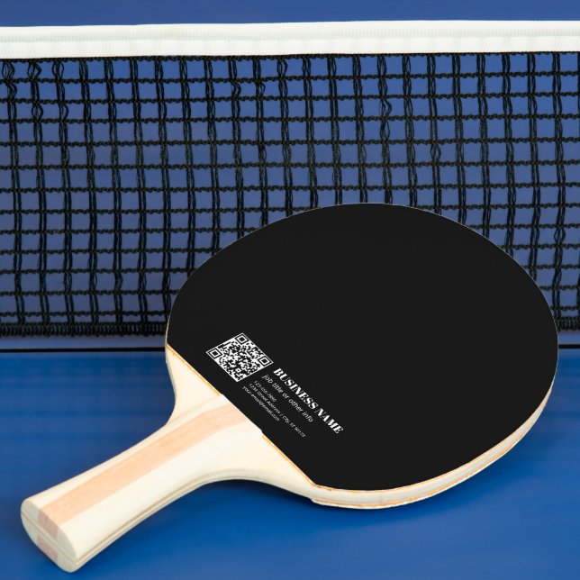 Custom QR code & Editable Retro-Modern Text Ping Pong Paddle (Insitu)