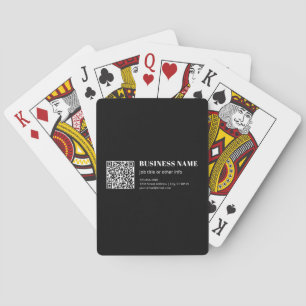 Custom QR code & Editable Retro-Modern Text Poker Cards