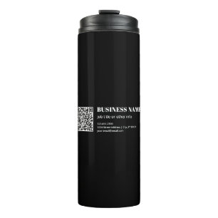 Custom QR code & Editable Retro-Modern Text Thermal Tumbler