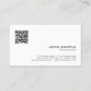 Custom QR Code Elegant Modern Minimalist Template Business Card