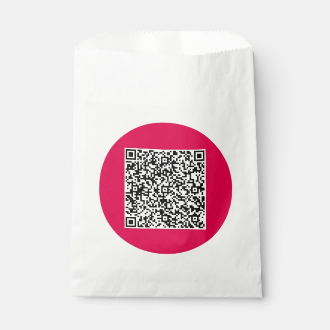 Custom QR Code Favor Bags Personalized Your Design (Front)